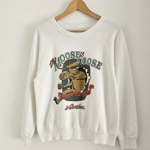 80s Vintage Moosehead Sweatshirt Medium The Moose Is On The Loose Beer Lager